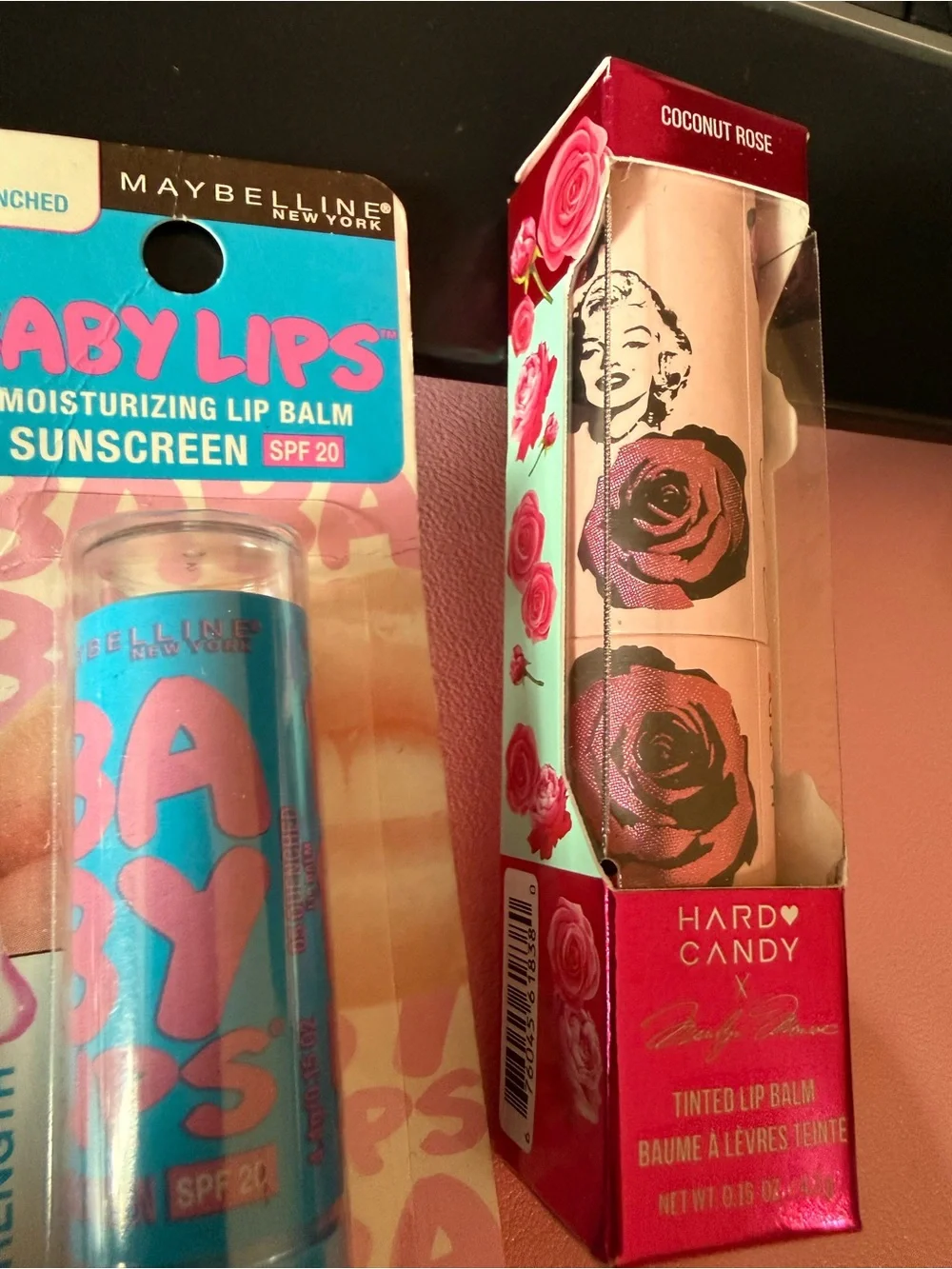 Hard Candy Marilyn Monroe Lip Balm & Baby lips moisturizing lip balm
